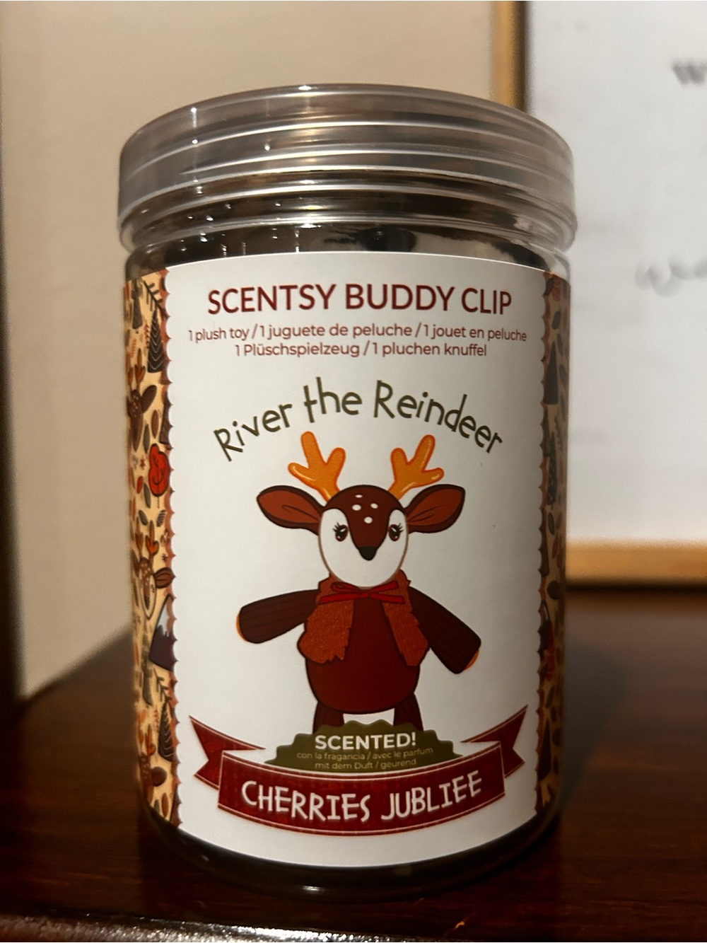 Scentsy River the Reindeer Buddy Clip - Brown & Orange. New.